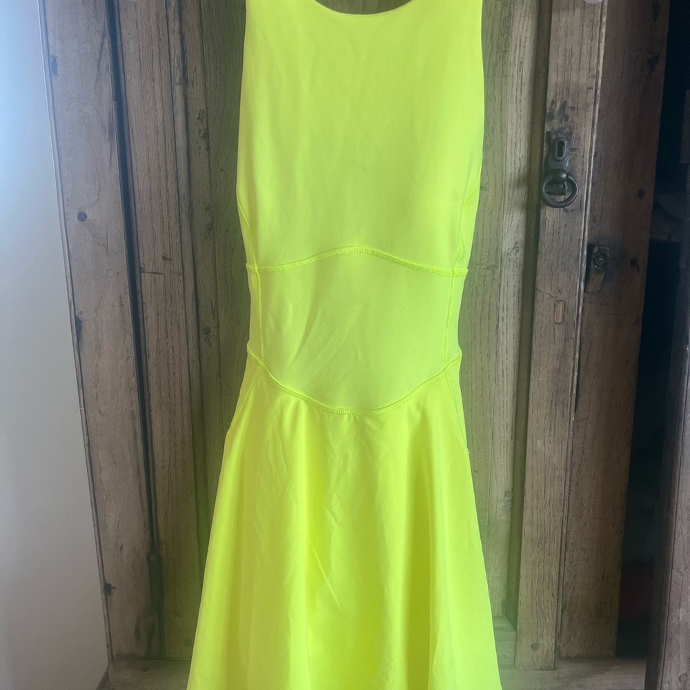 Lululemon Athletica Neon Yellow Midi Dress